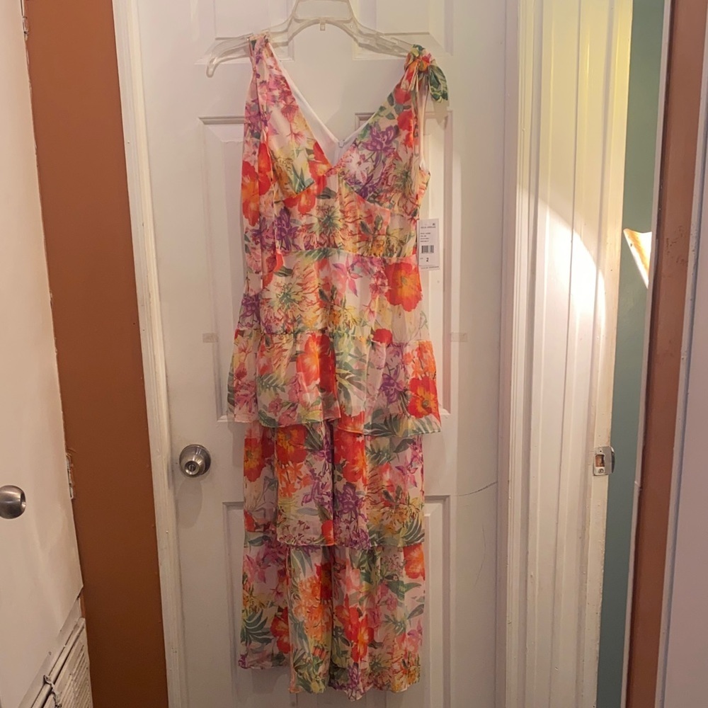 Julia Jordan Multicolor Floral Midi Skirt - Picture 3 of 15